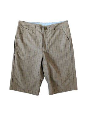 Mountain Hardwear Shorts Mens W36" Brown Plaid Skater Outdoor Hike Gorpcore